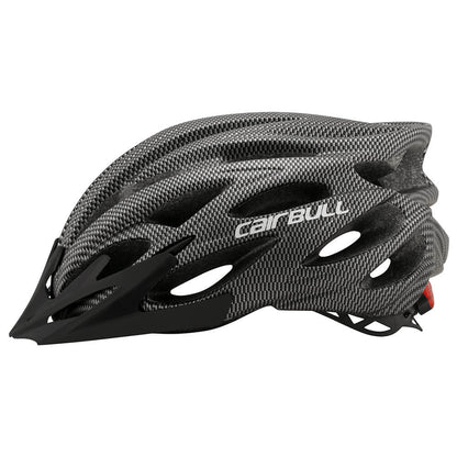 Schwarzer Fahrradhelm aus Carbon, aerodynamisch, leicht, sicher, für Radsport und Mountainbiking.
