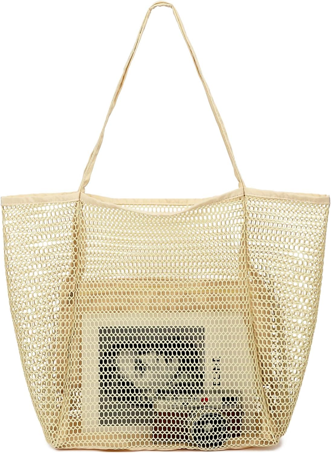 Kaufe 1, Erhalte 1 GRATIS – Extra Große Durchsichtige Mesh-Strandtasche mit 8 Taschen – ClearWave