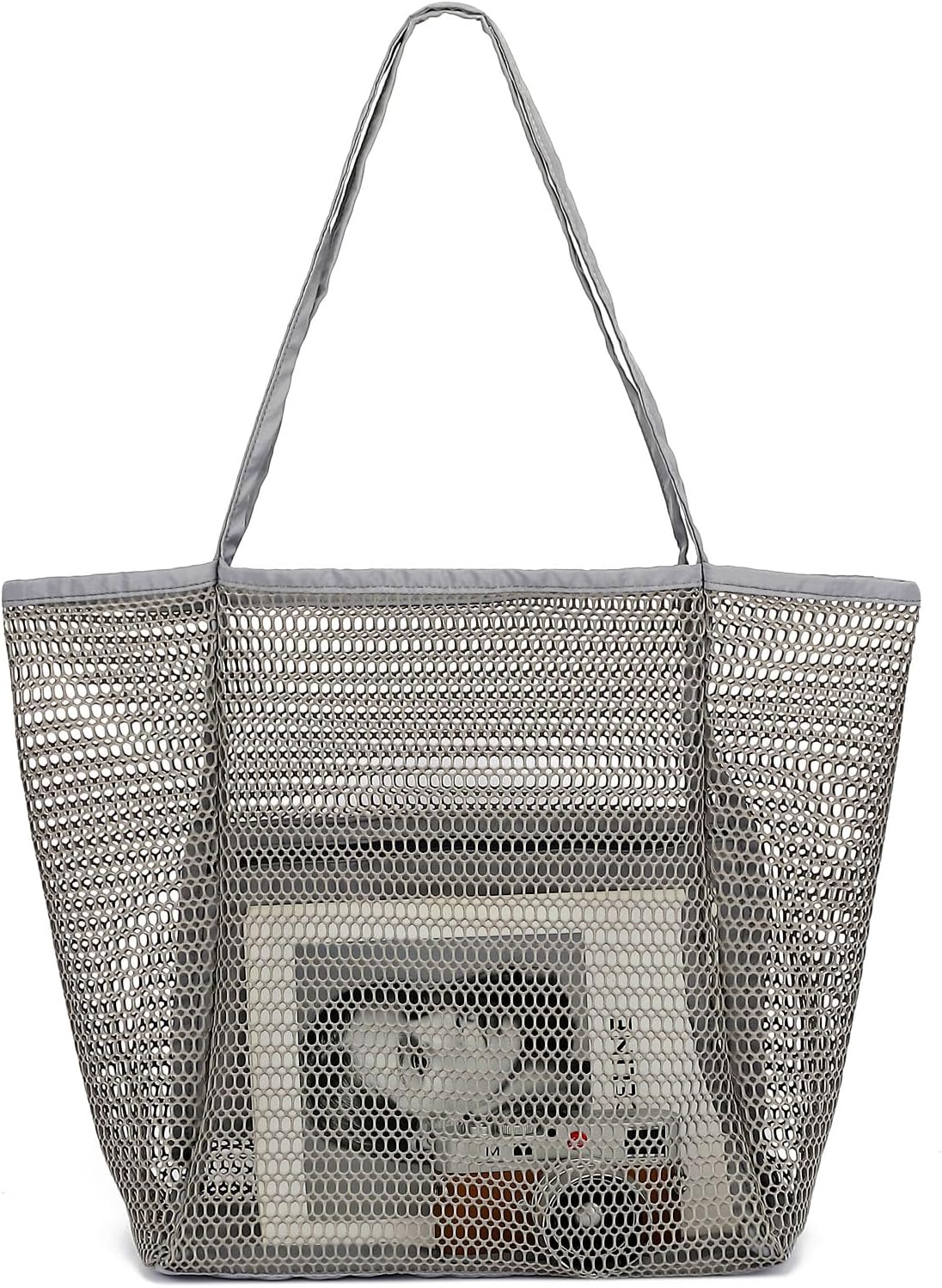Kaufe 1, Erhalte 1 GRATIS – Extra Große Durchsichtige Mesh-Strandtasche mit 8 Taschen – ClearWave