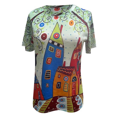 Leichtes Damen T-Shirt mit Print für Alltag und Urlaub - SommerFun