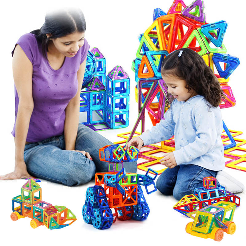 Magnetische Konstruktionsbausteine für Kinder – Lernspiel mit 118/148 Teilen