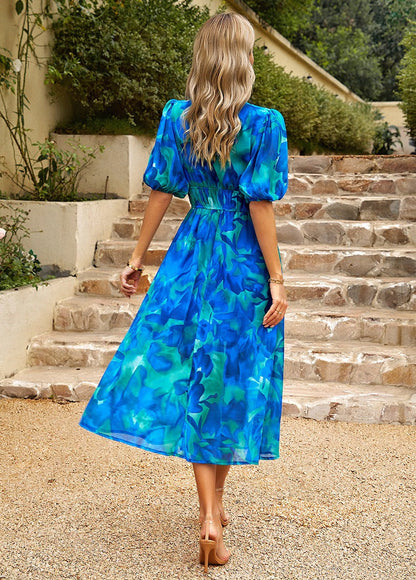 Herbstkleid mit V-Ausschnitt – Sophie