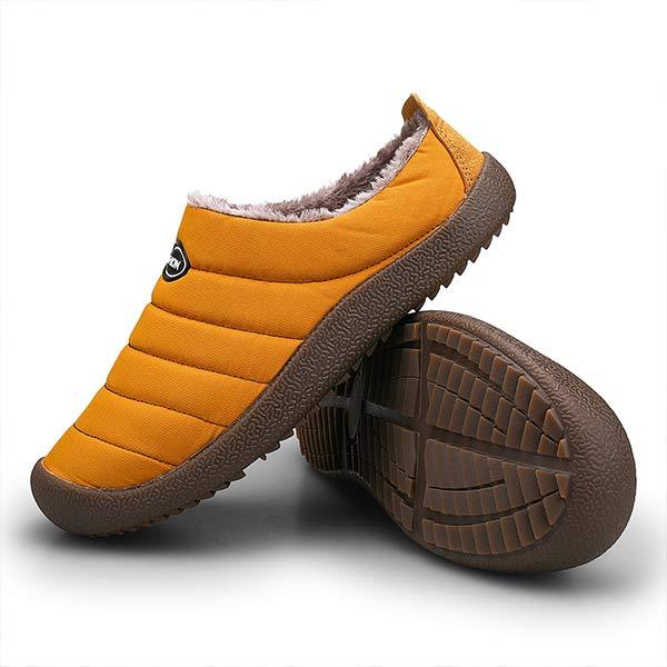 Orange Hausschuhe, gefüttert, rutschfeste Sohle, Unisex, bequem, Winter, warm.