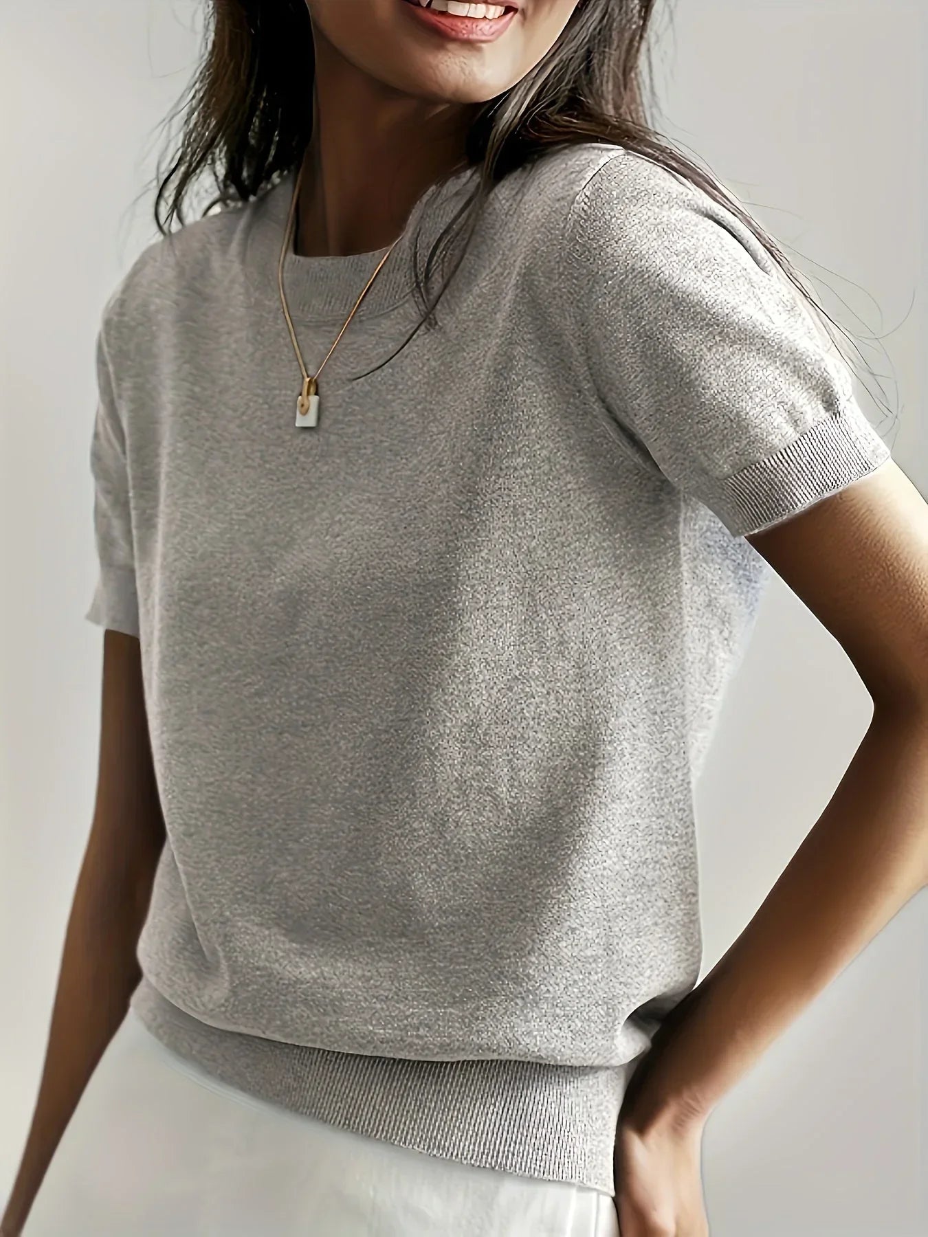Damen Kurzarm-Herbstpullover – Mila