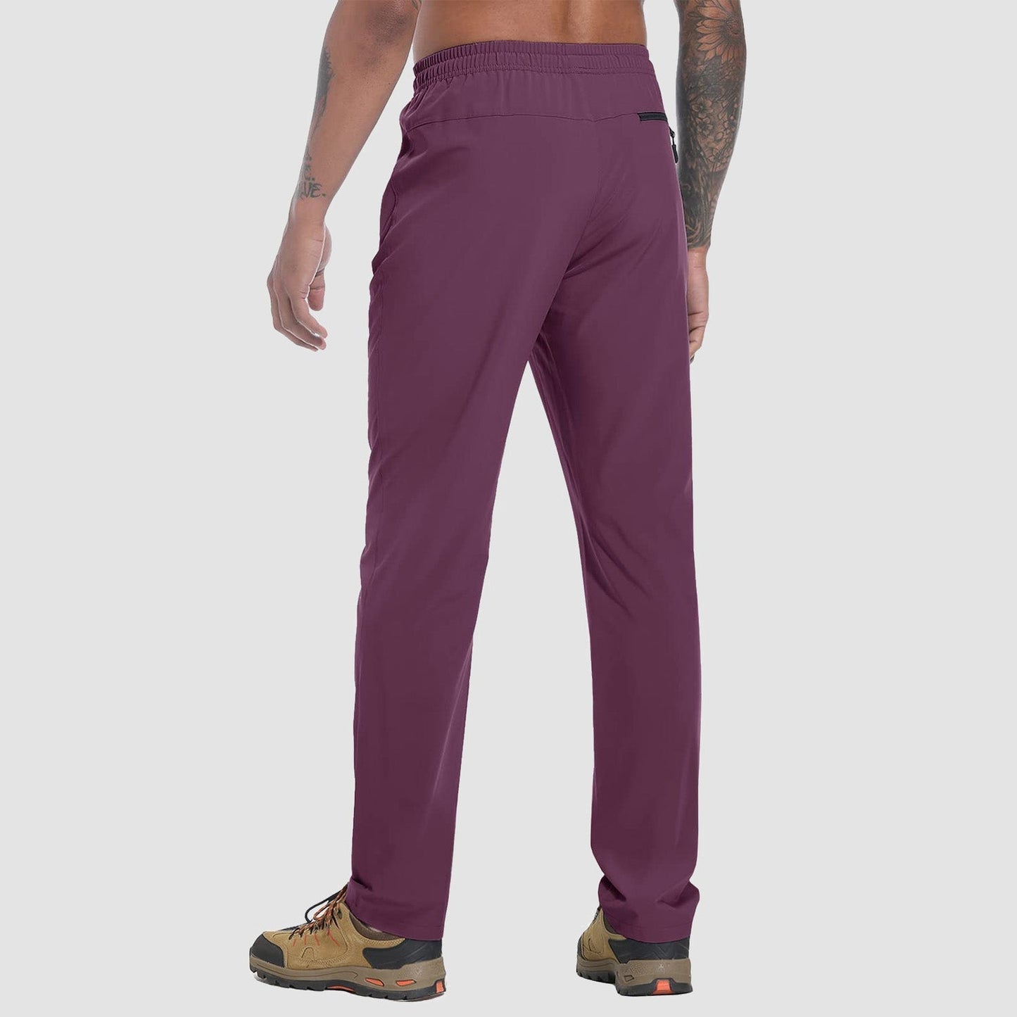 Männer-Schnelltrocknende Hose, lila, elastisch, leicht, atmungsaktiv, ideal zum Wandern.