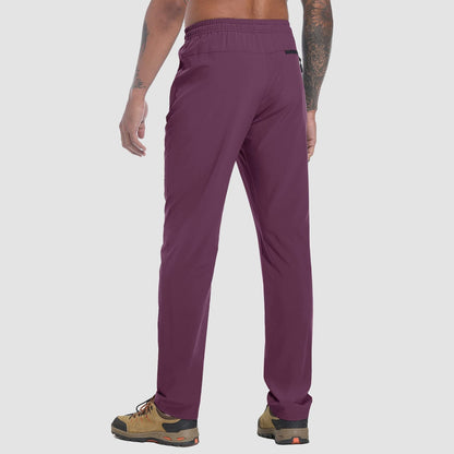 Männer-Schnelltrocknende Hose, lila, elastisch, leicht, atmungsaktiv, ideal zum Wandern.