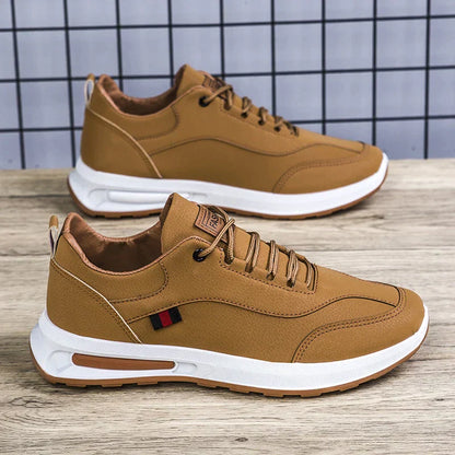 Braune Herren-Sneaker, atmungsaktiv, rutschfest, Freizeitschuhe 2023, sportlich, modisch.