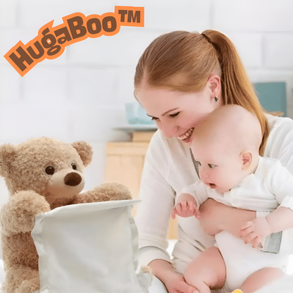 Interaktiver Plüsch-Teddybär mit weißem Tuch, mit Baby und Mutter