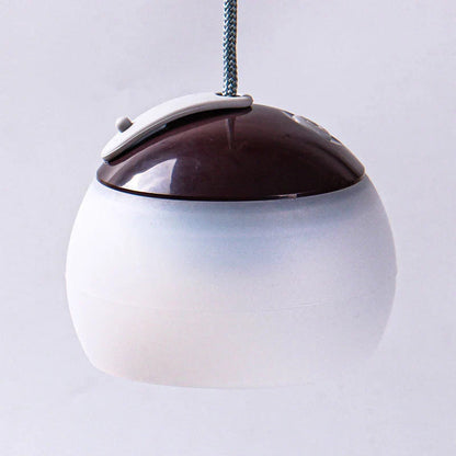 Moderne Hängelampe, rund, weiß-braun, Keramik, minimalistisches Design, Wohnzimmerbeleuchtung.