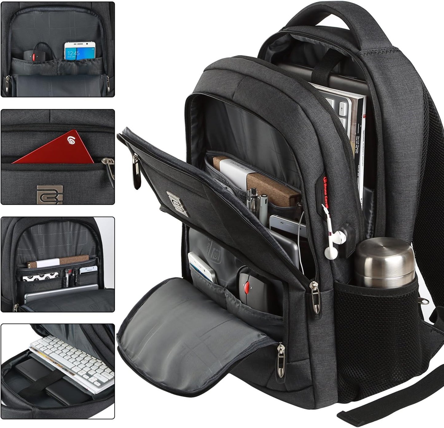 Dunne anti-diefstal laptoprugzak met USB-oplaadpoort