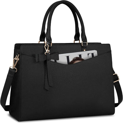 Wasserdichte Laptop-Tasche aus PU-Leder mit multifunktionalem Design für Damen