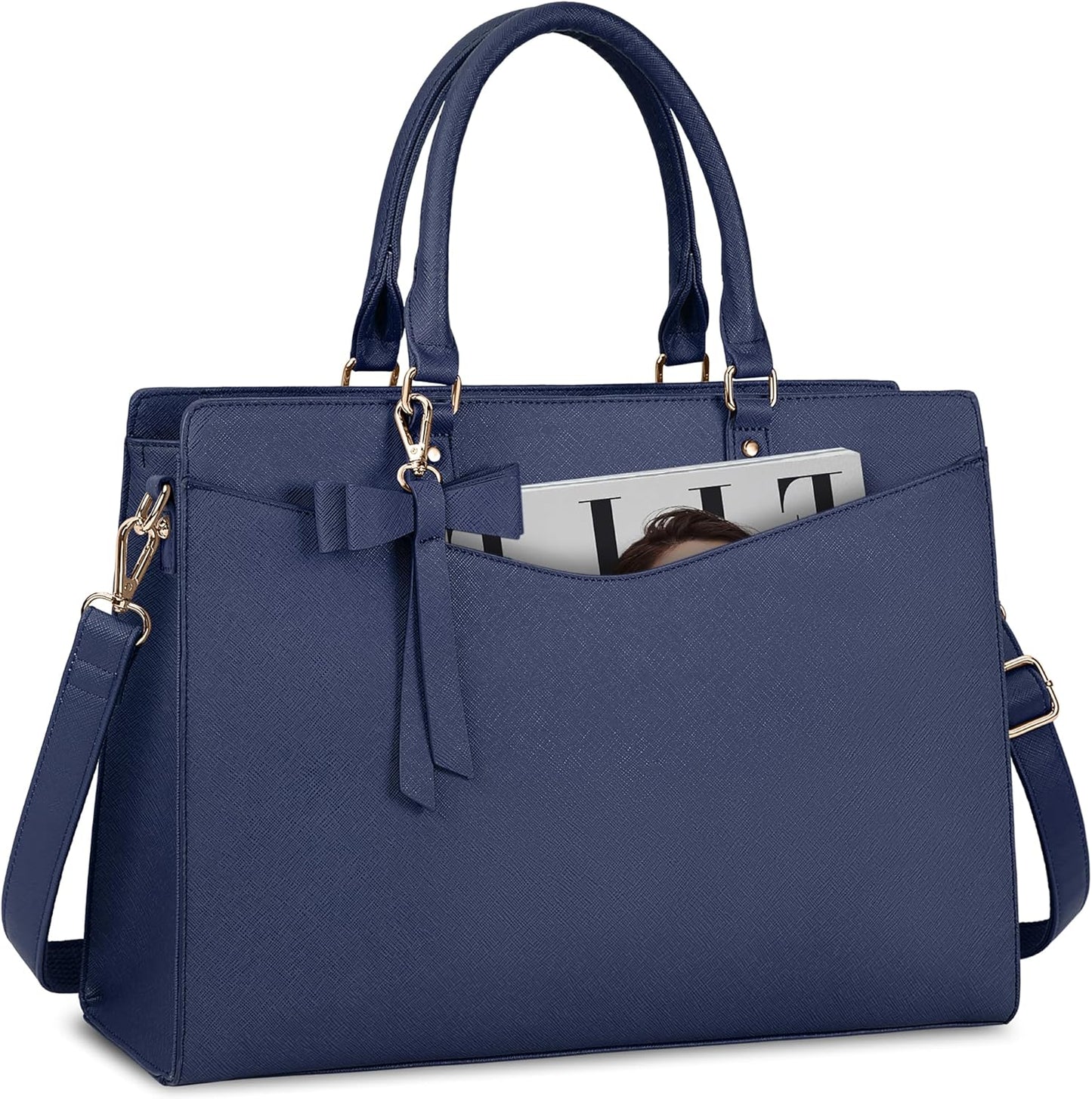 Wasserdichte Laptop-Tasche aus PU-Leder mit multifunktionalem Design für Damen