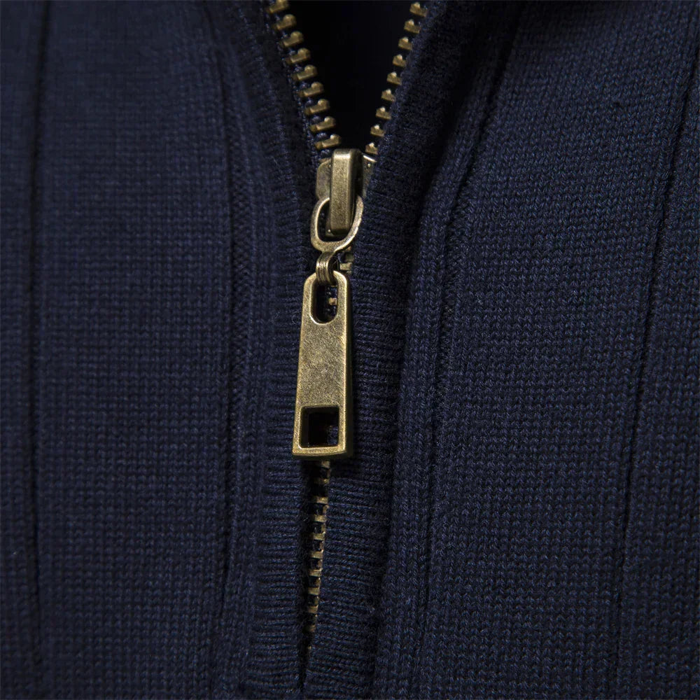 Herren Herbstpullover mit Reißverschluss – Daan