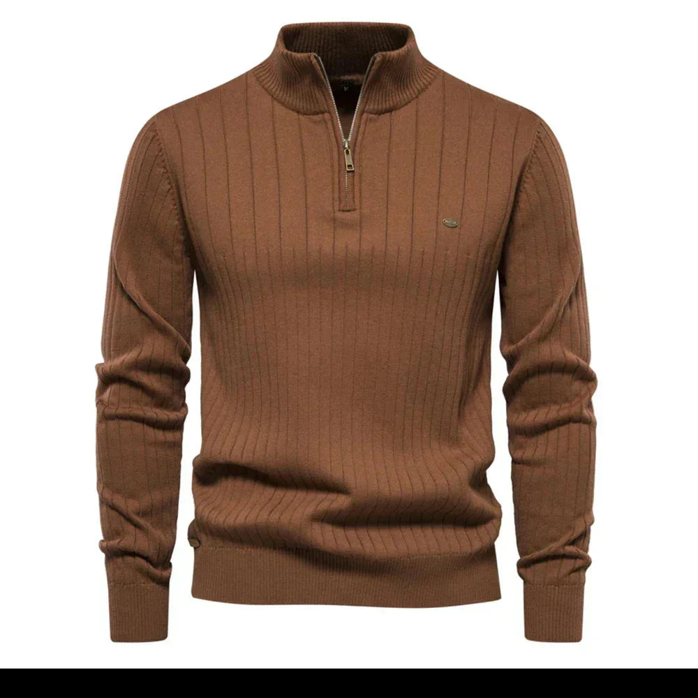 Herren Herbstpullover mit Reißverschluss – Daan