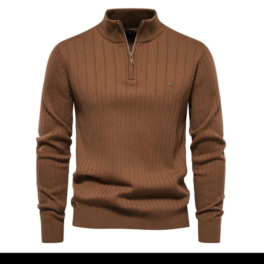 Herren Herbstpullover mit Reißverschluss – Daan