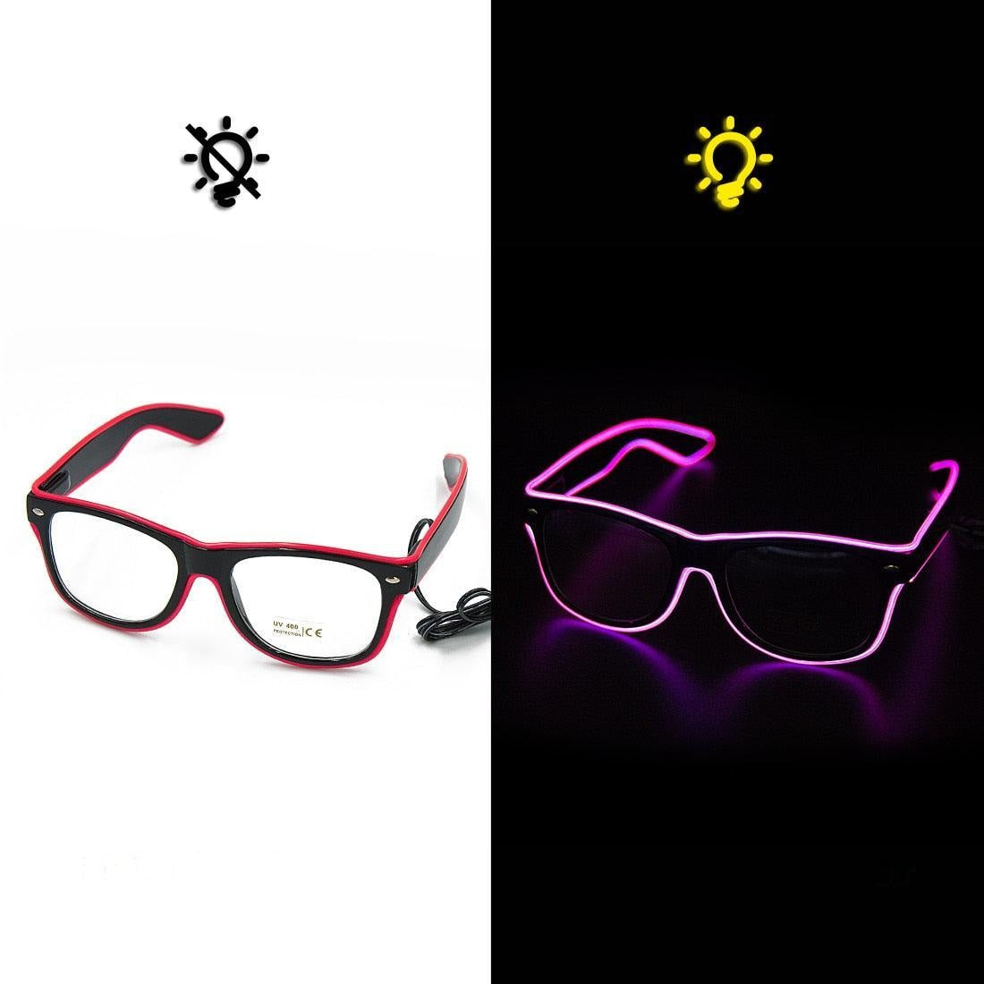 Leuchtende Neonbrille - LumaGlow