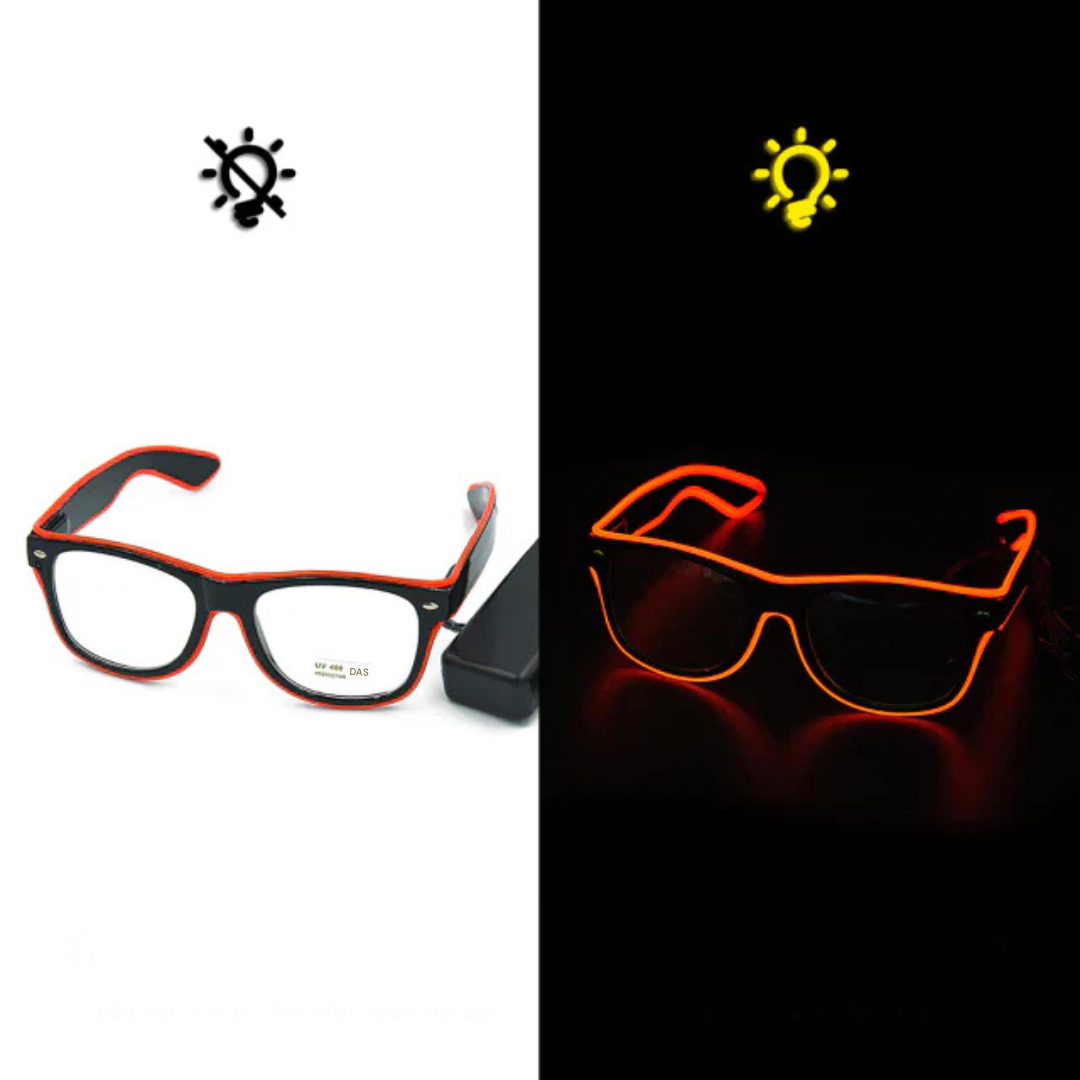 Leuchtende Neonbrille - LumaGlow