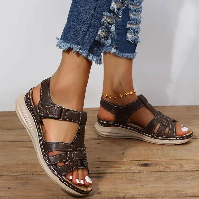 Orthopädische Ledersandalen für Damen – Emilia