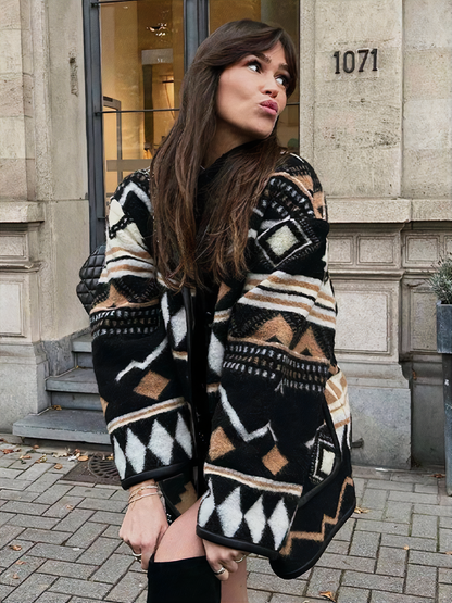 Damen Herbstjacke mit Print – Amaris