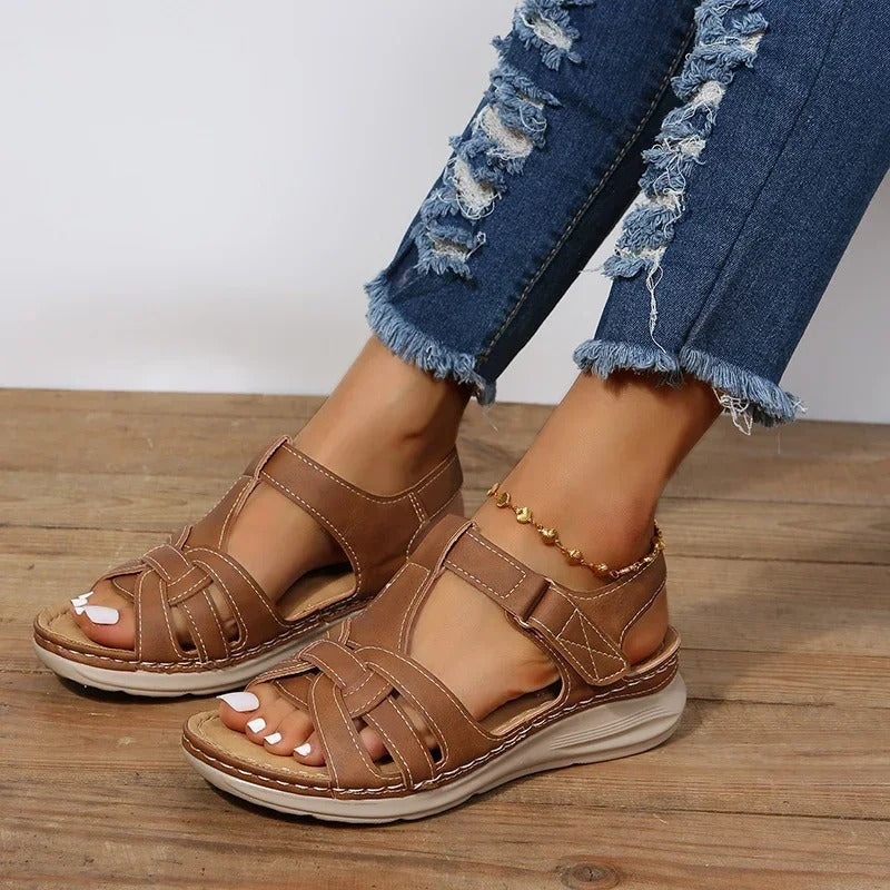 Orthopädische Ledersandalen für Damen – Emilia