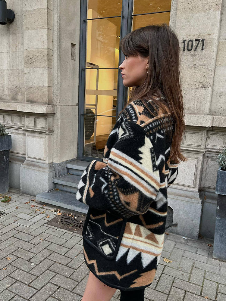Damen Herbstjacke mit Print – Amaris