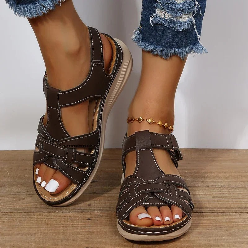 Orthopädische Ledersandalen für Damen – Emilia