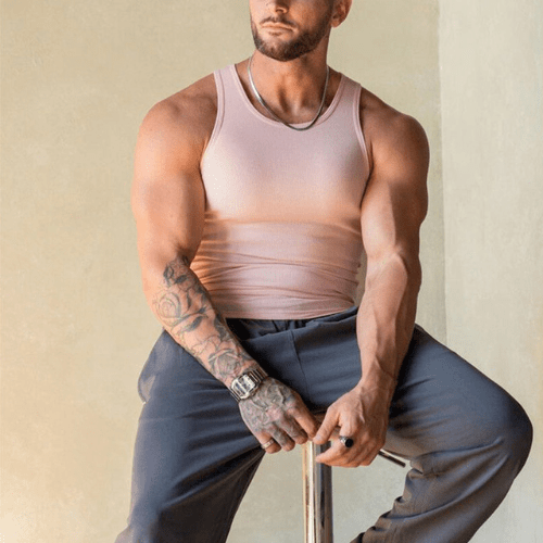 Ärmelloses Herren Fitness T-Shirt aus atmungsaktivem Material – Nico