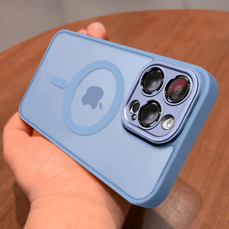 Matte Armour Magnetic Case with Shock Protection & Magsafe Support – 1+1 FREE-Sierra Blue-For iPhone 16e-State of Style