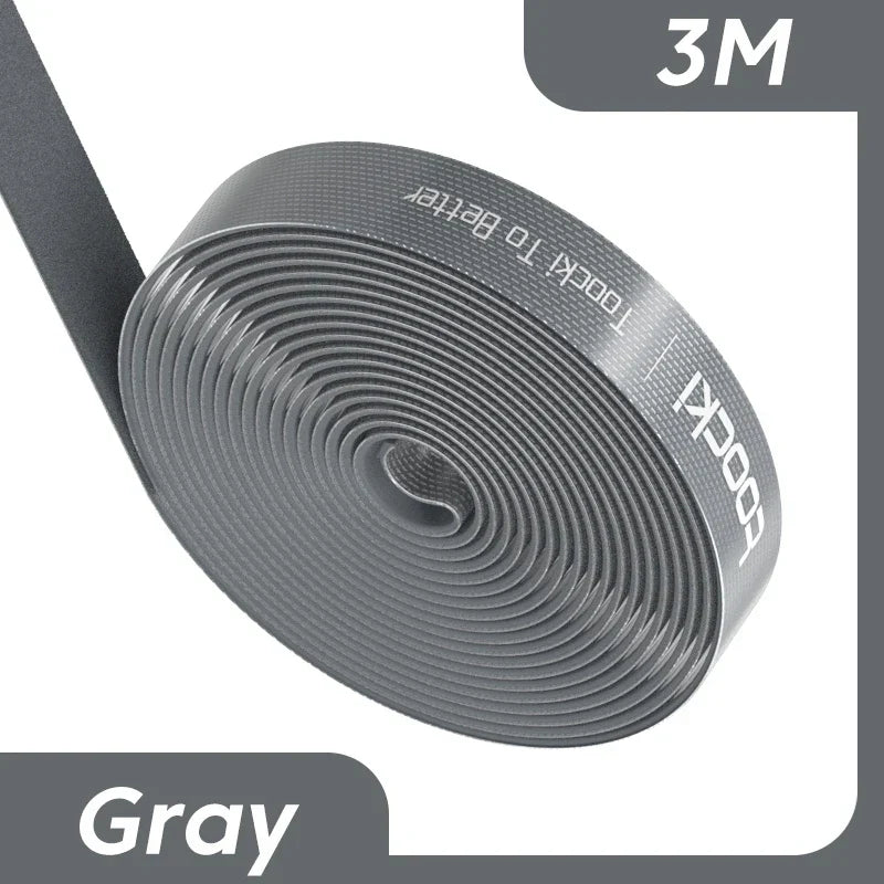 Toocki Kabel-Organizer, Drahtwickler, USB-Kabelmanagement, Schutz für Kopfhörer, Maus, Kabelbinder, Telefonzubehör für iPhone, Samsung-3M Gray-State of Style