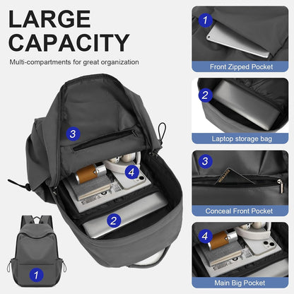 Leichte wasserabweisende Laptop-Rucksack mit mehreren Taschen – 15,6" TravelPro-Serie