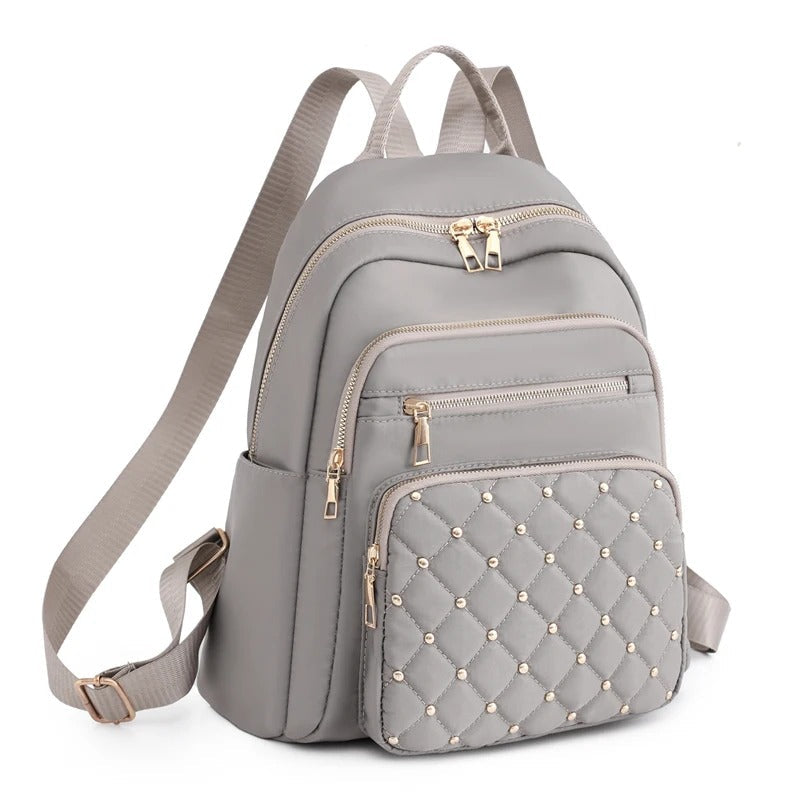 Leichter wasserabweisender Nylon-Rucksack für Damen – Reisen & Schule