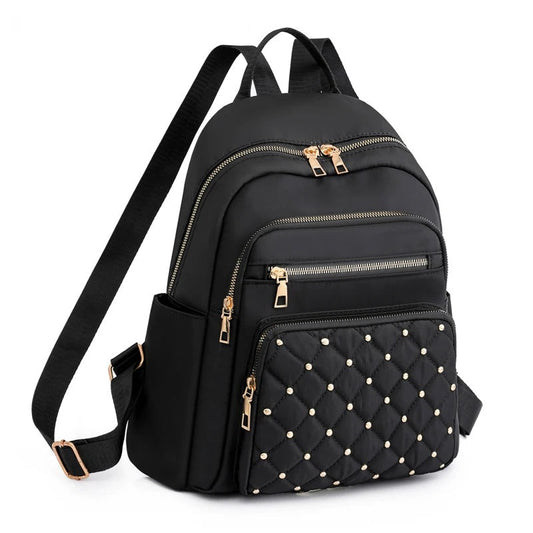 Leichter wasserabweisender Nylon-Rucksack für Damen – Reisen & Schule