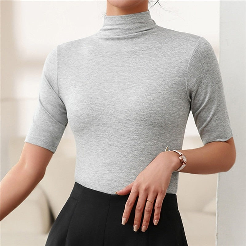 Nahtloser & Weicher Damen Rollkragen-Top mit Figurbetontem Schnitt – Herbstliche Arina Kollektion
