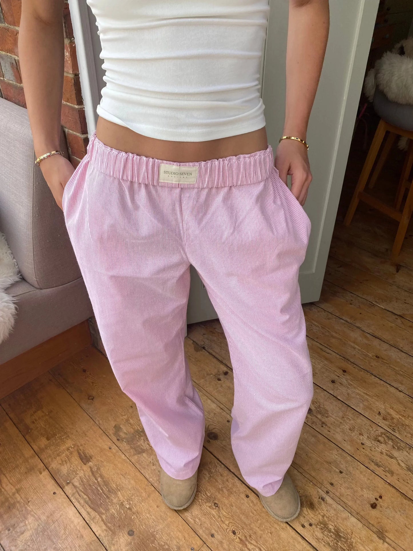 Weiche Bio-Baumwoll Lounge-Hose – Herbstliche Sienna