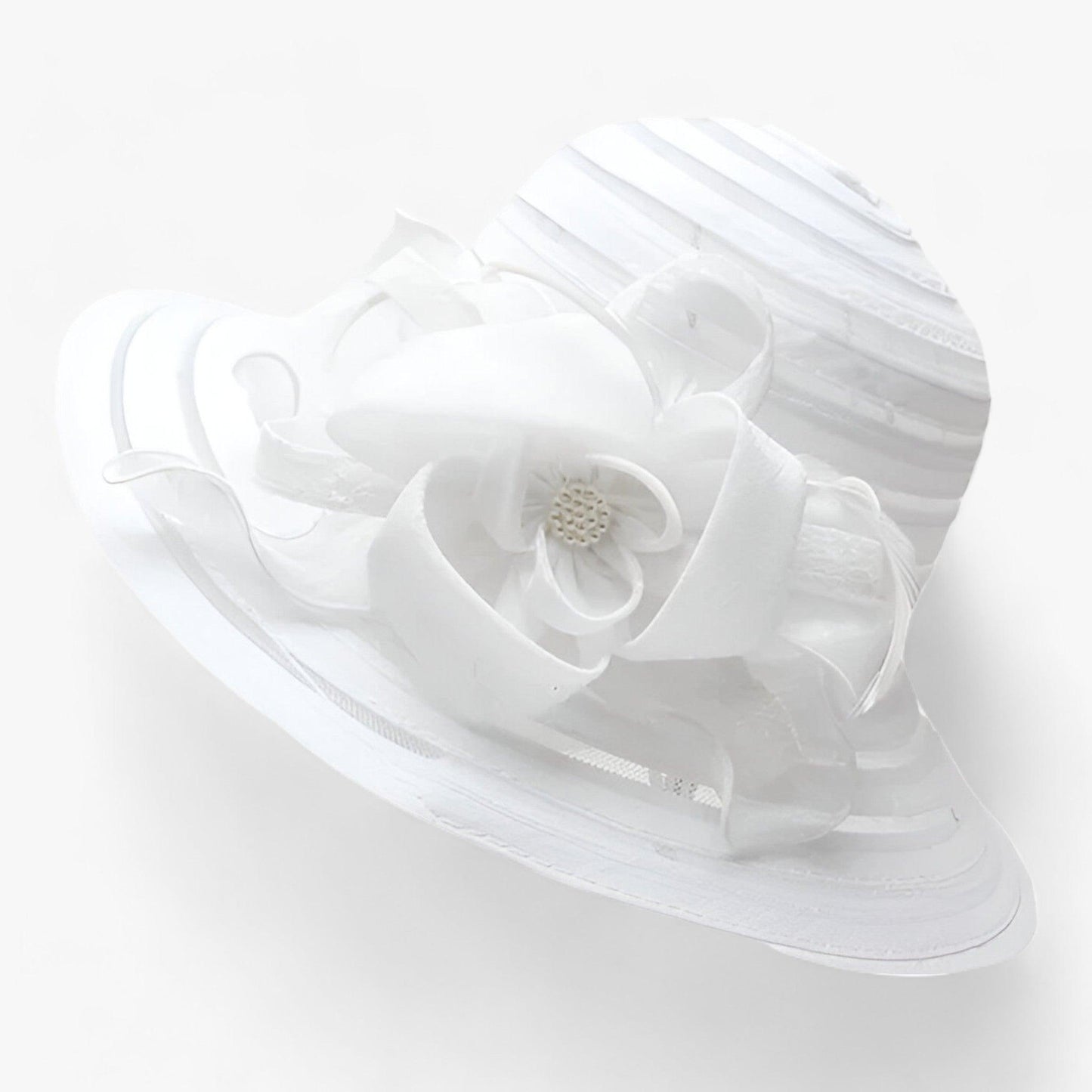 Eleganter Damen Sonnenhut aus Organza – Mirielle Herbstzauber