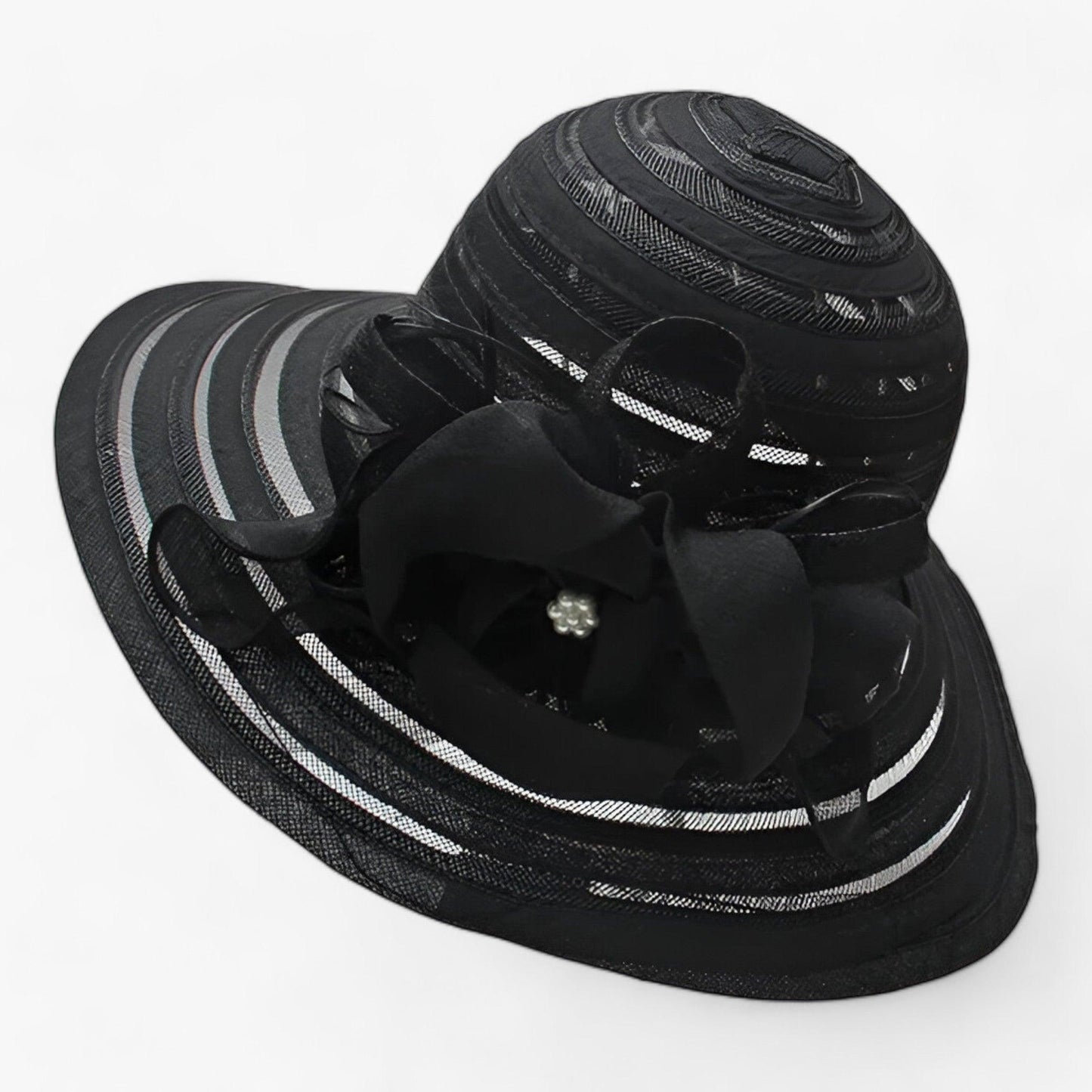 Eleganter Damen Sonnenhut aus Organza – Mirielle Herbstzauber