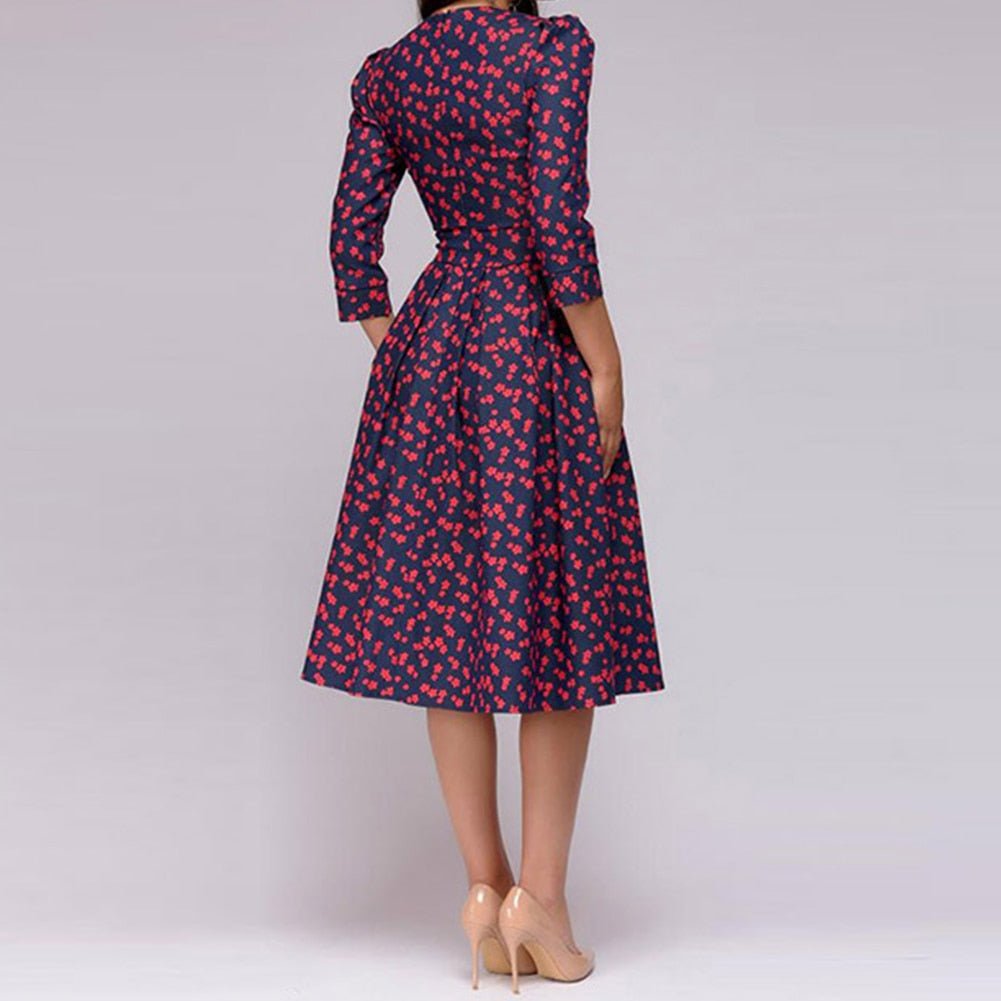 Retro Kleid mit Blumenmuster – Florina