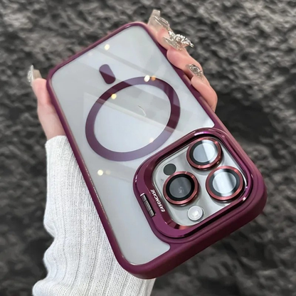 Stoßfeste magnetische Handytasche mit Glasschutz und Ständer