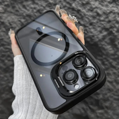 Stoßfeste magnetische Handytasche mit Glasschutz und Ständer