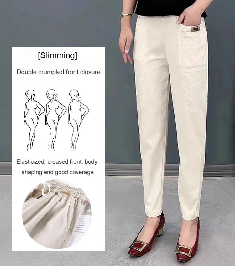 Leichte Herbsthose aus Baumwolle mit Stretchbund – Linnea