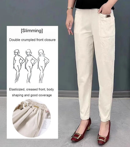 Leichte Herbsthose aus Baumwolle mit Stretchbund – Linnea