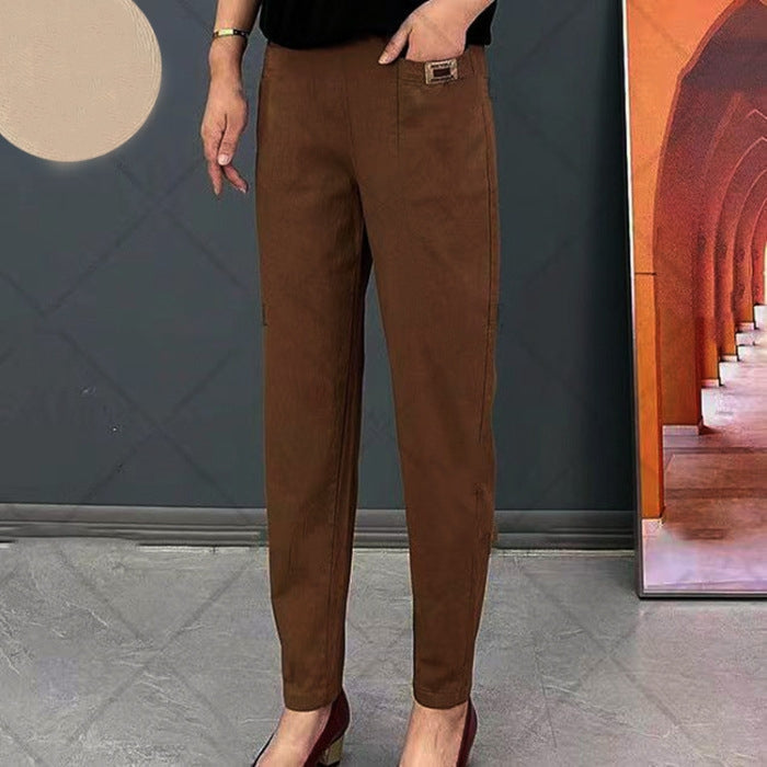 Leichte Herbsthose aus Baumwolle mit Stretchbund – Linnea