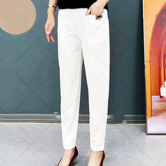Leichte Herbsthose aus Baumwolle mit Stretchbund – Linnea