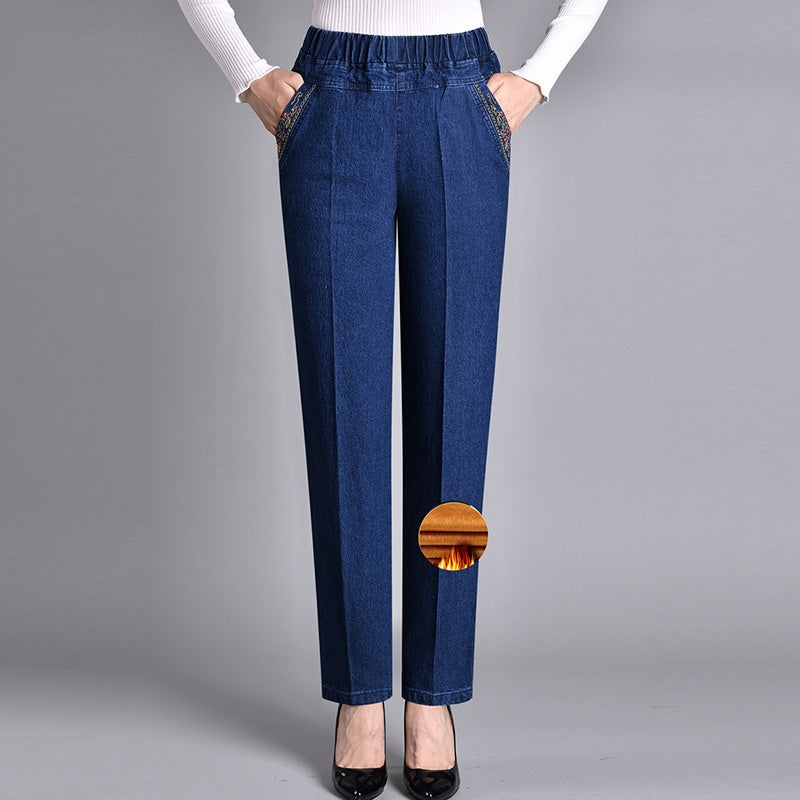 Herbstliche Push-up Jeans - Ella mit warmem Innenfutter und perfektem Sitz!