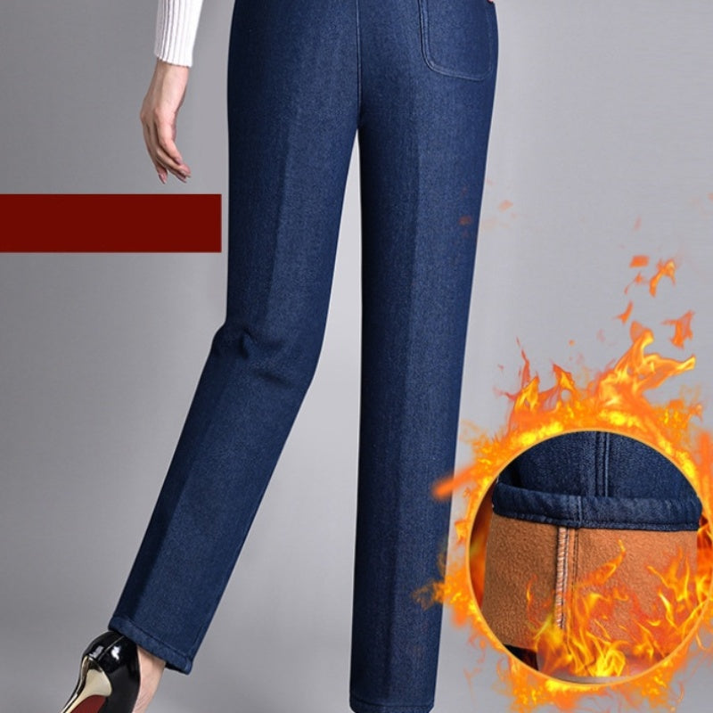 Herbstliche Push-up Jeans - Ella mit warmem Innenfutter und perfektem Sitz!