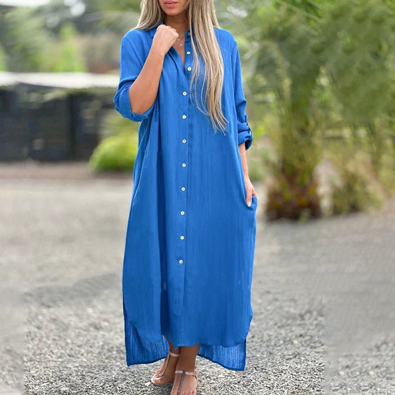 Luftige Polo-Shirtkleid Damen – Marlene