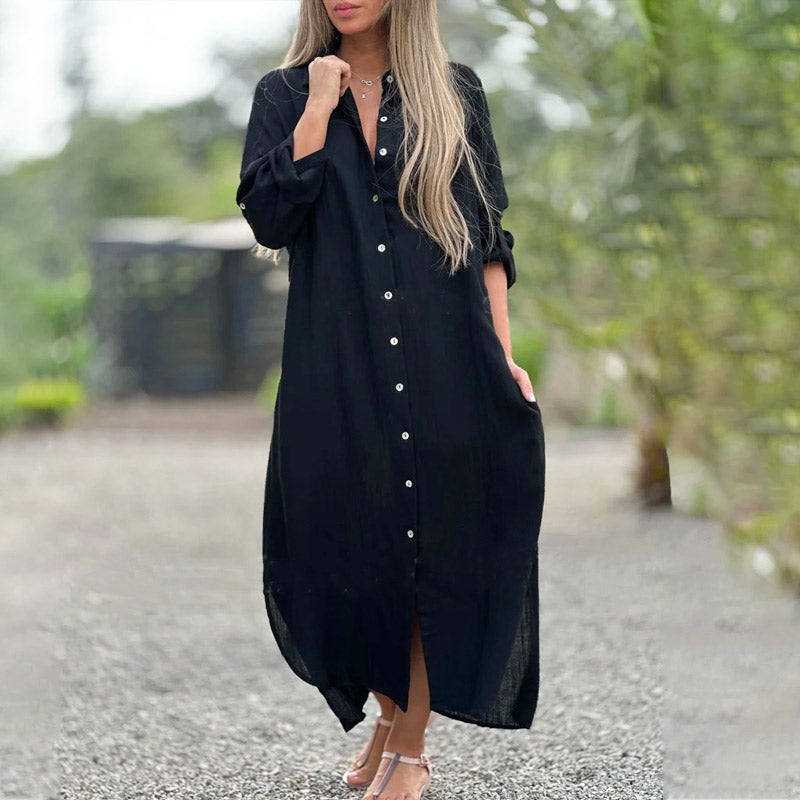 Luftige Polo-Shirtkleid Damen – Marlene