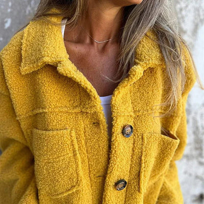 Herbstliche Teddyjacke - Dion | Kuschelig warm mit stilvollem Reverskragen