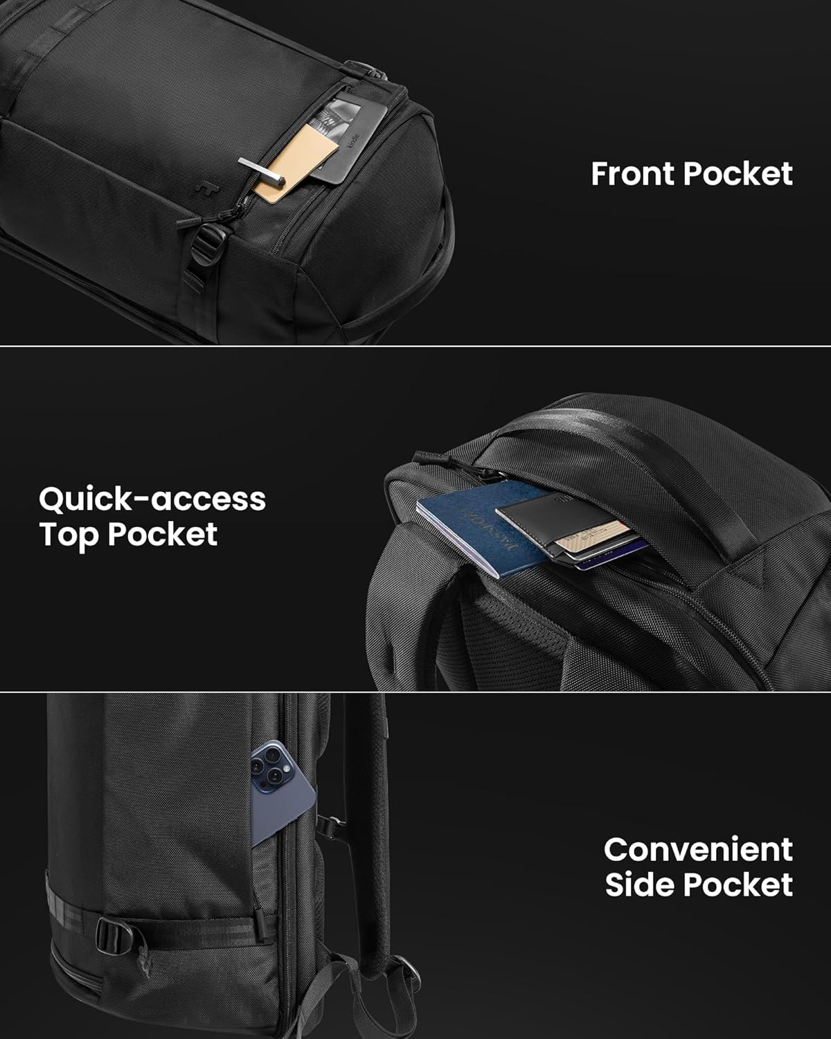38L TSA-freundlicher Handgepäck-Reiserucksack mit Laptopfach