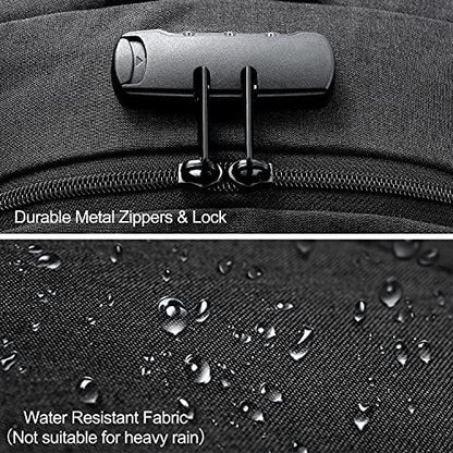 Extra großer Anti-Diebstahl Laptop- und Reiserucksack mit USB-Anschluss – 30–50L